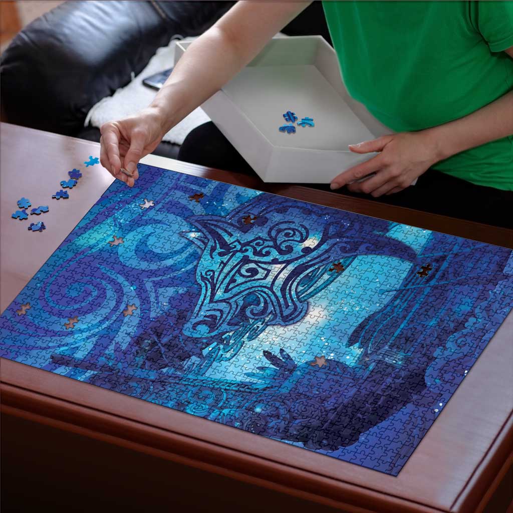 Kuri New Zealand Matariki Puzzle Aotearoa Dog Waka Maori New Year Galaxy Vibes LT14 - Polynesian Pride