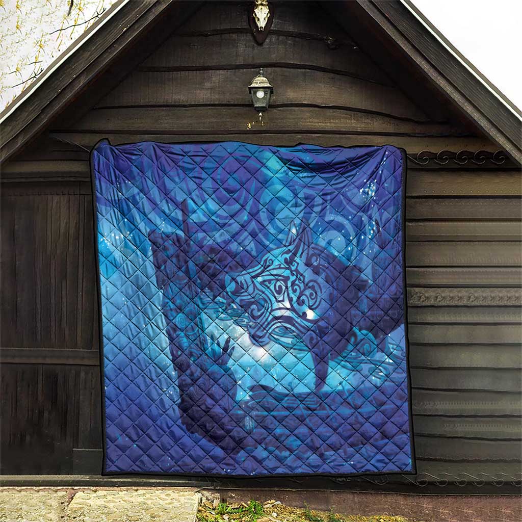 Kuri New Zealand Matariki Quilt Aotearoa Dog Waka Maori New Year Galaxy Vibes LT14 - Polynesian Pride