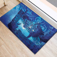 Kuri New Zealand Matariki Rubber Doormat Aotearoa Dog Waka Maori New Year Galaxy Vibes LT14 - Polynesian Pride