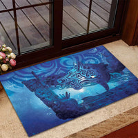 Kuri New Zealand Matariki Rubber Doormat Aotearoa Dog Waka Maori New Year Galaxy Vibes LT14 - Polynesian Pride