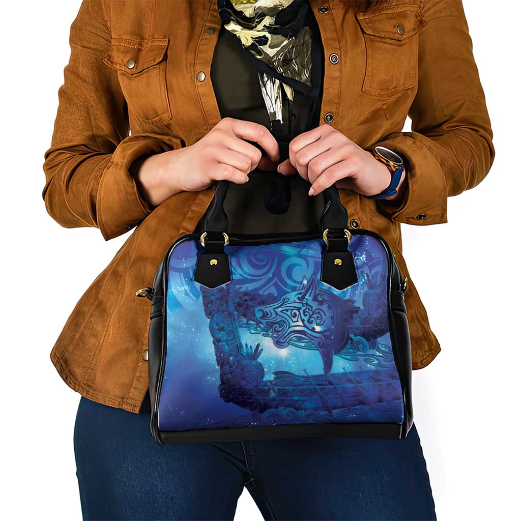 Kuri New Zealand Matariki Shoulder Handbag Aotearoa Dog Waka Maori New Year Galaxy Vibes LT14 - Polynesian Pride