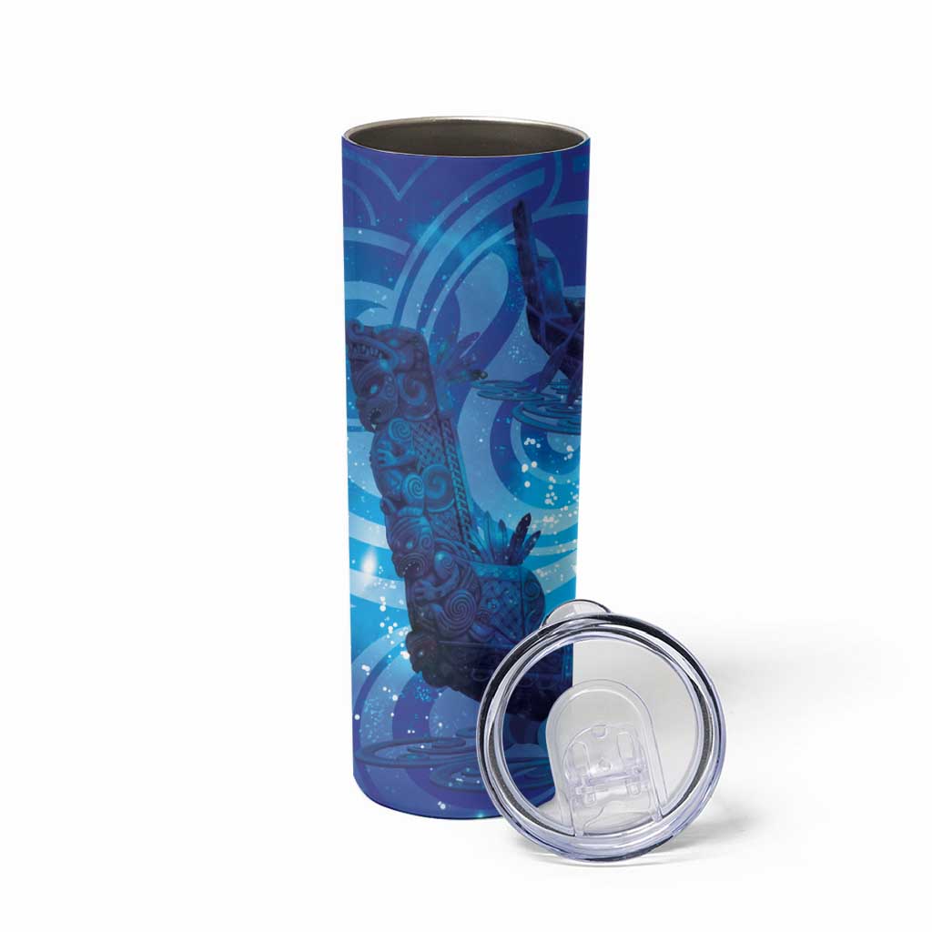 Kuri New Zealand Matariki Skinny Tumbler Aotearoa Dog Waka Maori New Year Galaxy Vibes LT14 - Polynesian Pride