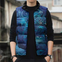 Kuri New Zealand Matariki Sleeveless Puffer Jacket Aotearoa Dog Waka Maori New Year Galaxy Vibes LT14 - Polynesian Pride