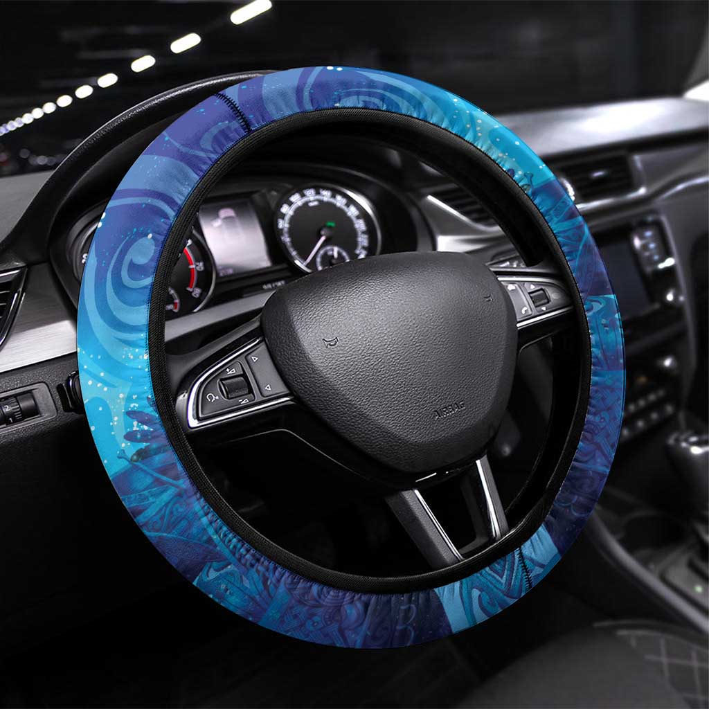 Kuri New Zealand Matariki Steering Wheel Cover Aotearoa Dog Waka Maori New Year Galaxy Vibes