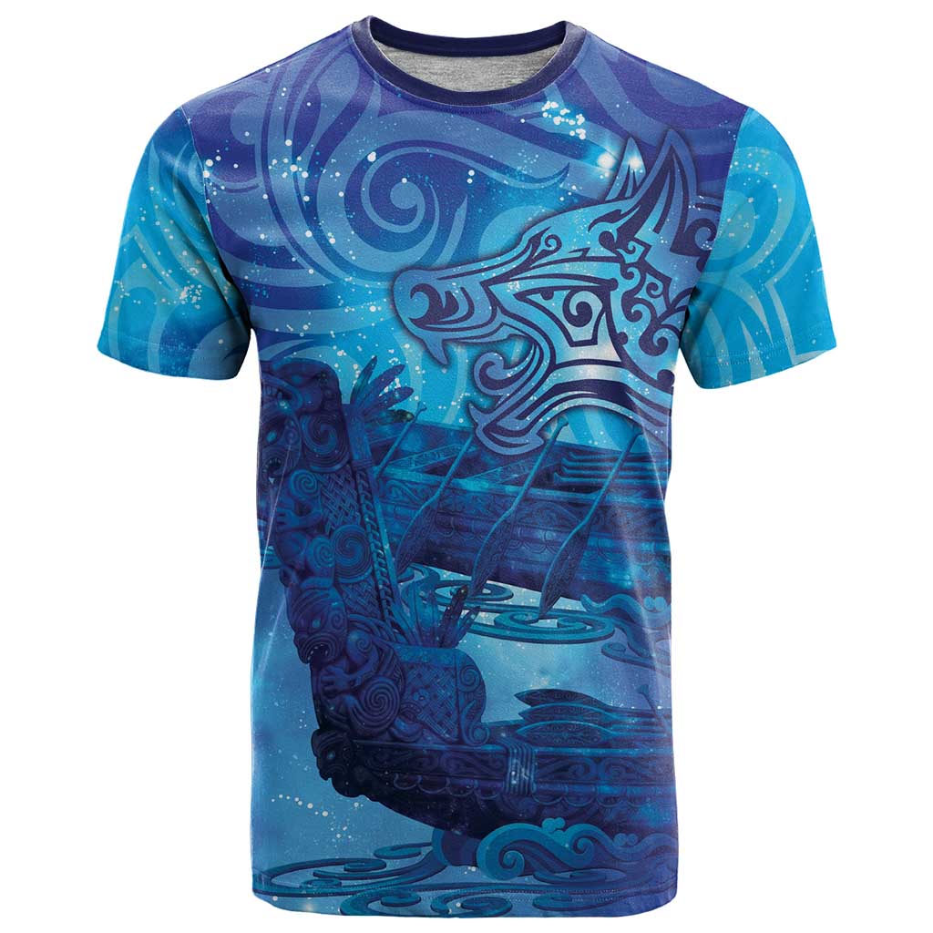 Kuri New Zealand Matariki T Shirt Aotearoa Dog Waka Maori New Year Galaxy Vibes LT14 Blue - Polynesian Pride