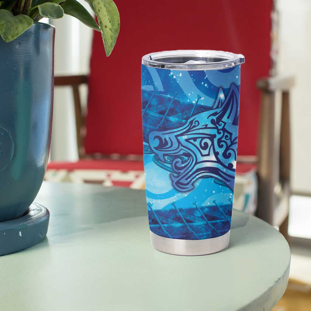 Kuri New Zealand Matariki Tumbler Cup Aotearoa Dog Waka Maori New Year Galaxy Vibes LT14 - Polynesian Pride