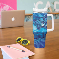 Kuri New Zealand Matariki Tumbler With Handle Aotearoa Dog Waka Maori New Year Galaxy Vibes LT14 - Polynesian Pride