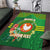 Personalized Manu'a Cession Day Area Rug Tropical Flowers With Polynesian Pattern