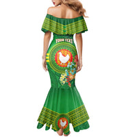 Personalized Manu'a Cession Day Family Matching Mermaid Dress and Hawaiian Shirt Tropical Flowers With Polynesian Pattern LT14 - Polynesian Pride