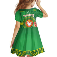 Personalized Manu'a Cession Day Family Matching Off Shoulder Short Dress and Hawaiian Shirt Tropical Flowers With Polynesian Pattern LT14 - Polynesian Pride