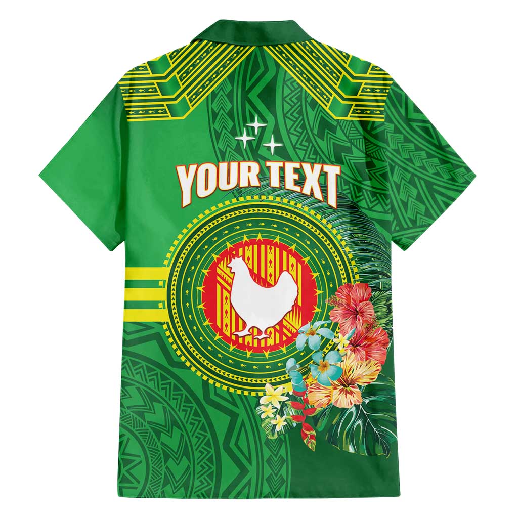 Personalized Manu'a Cession Day Family Matching Short Sleeve Bodycon Dress and Hawaiian Shirt Tropical Flowers With Polynesian Pattern LT14 - Polynesian Pride