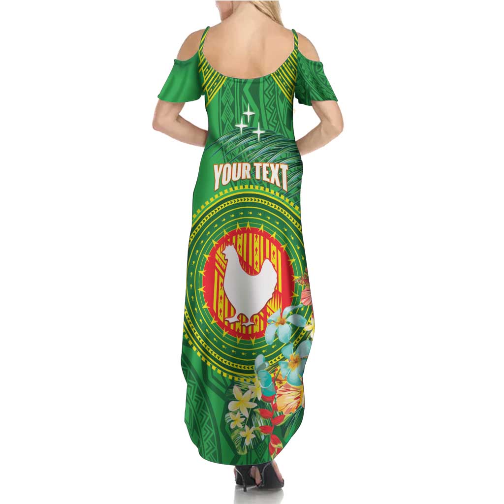 Personalized Manu'a Cession Day Family Matching Summer Maxi Dress and Hawaiian Shirt Tropical Flowers With Polynesian Pattern LT14 - Polynesian Pride