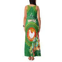 Personalized Manu'a Cession Day Family Matching Tank Maxi Dress and Hawaiian Shirt Tropical Flowers With Polynesian Pattern LT14 - Polynesian Pride