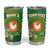 Personalized Manu'a Cession Day Tumbler Cup Tropical Flowers With Polynesian Pattern