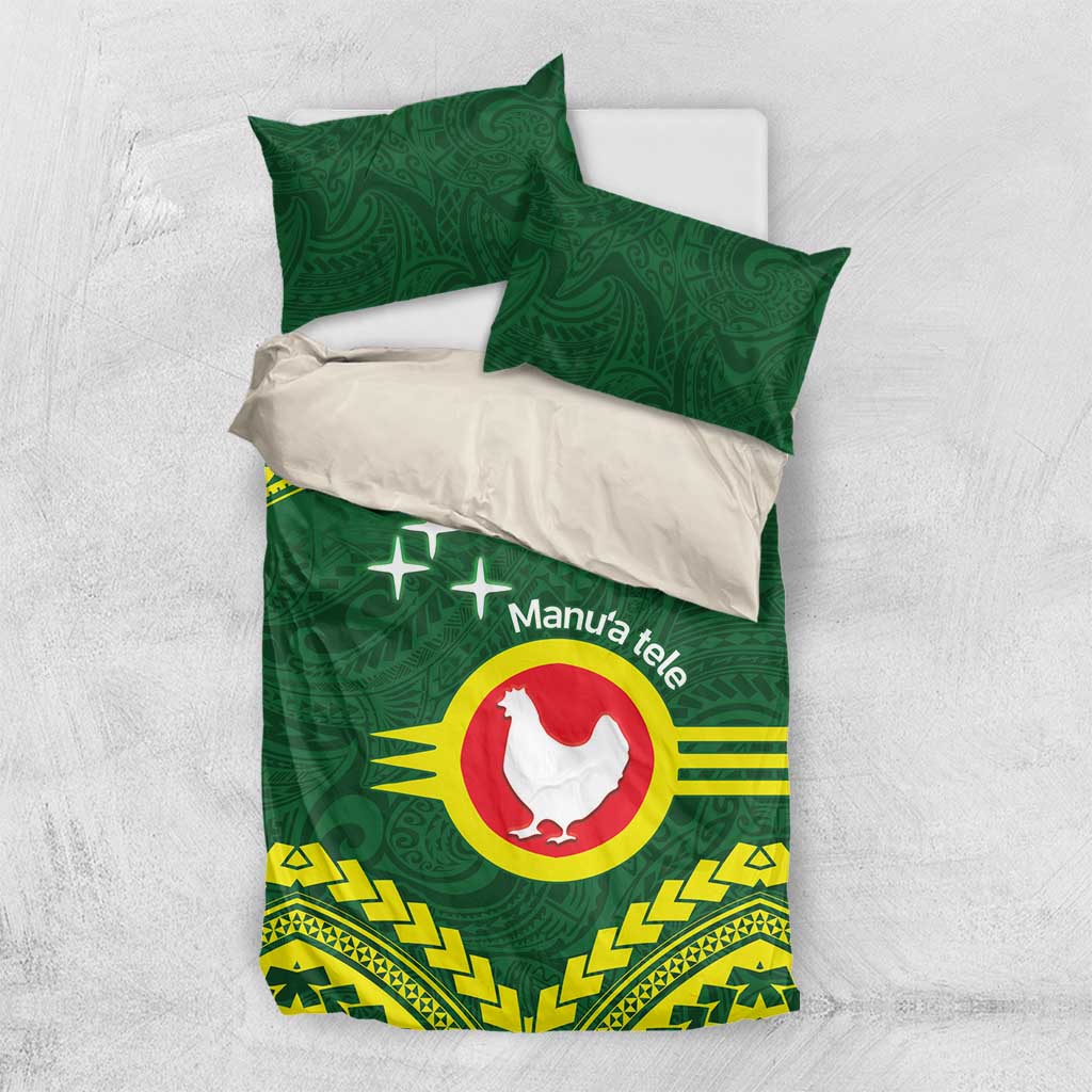 Manu'a Flag Day Bedding Set Polynesian Pattern National Color Proud