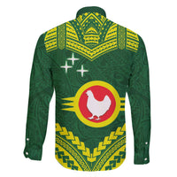 Manu'a Flag Day Family Matching Off The Shoulder Long Sleeve Dress and Hawaiian Shirt Polynesian Pattern National Color Proud LT14 - Polynesian Pride