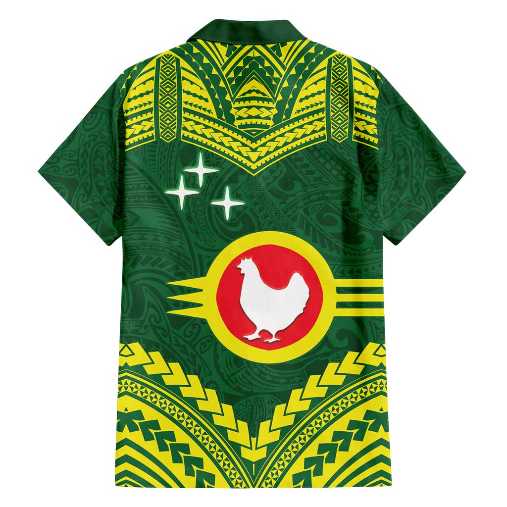 Manu'a Flag Day Family Matching Off Shoulder Short Dress and Hawaiian Shirt Polynesian Pattern National Color Proud LT14 - Polynesian Pride