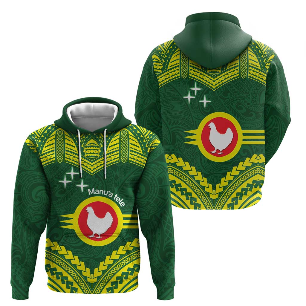 Manu'a Flag Day Hoodie Polynesian Pattern National Color Proud