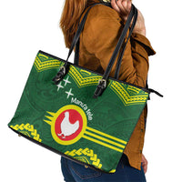 Manu'a Flag Day Leather Tote Bag Polynesian Pattern National Color Proud LT14 - Polynesian Pride