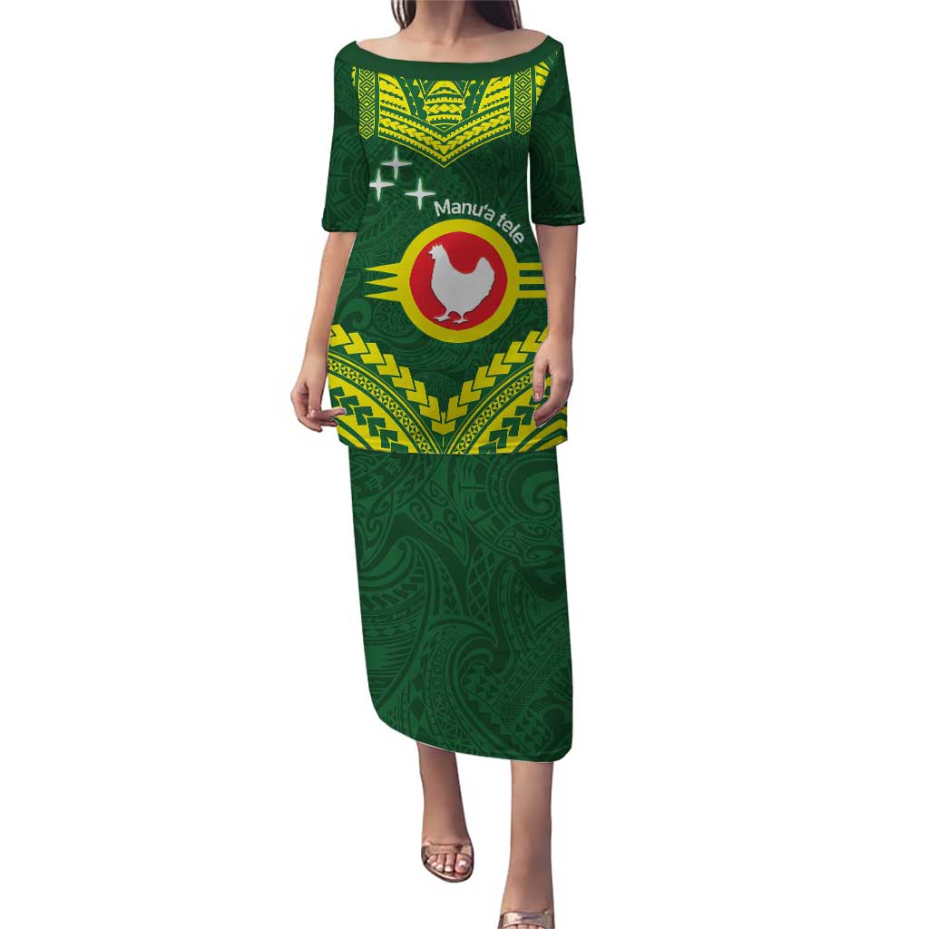 Manu'a Flag Day Puletasi Polynesian Pattern National Color Proud