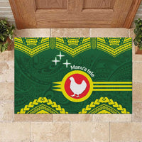 Manu'a Flag Day Rubber Doormat Polynesian Pattern National Color Proud