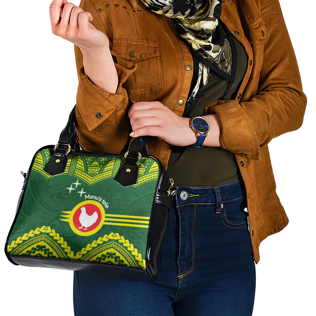 Manu'a Flag Day Shoulder Handbag Polynesian Pattern National Color Proud