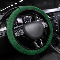 Manu'a Flag Day Steering Wheel Cover Polynesian Pattern National Color Proud LT14 Universal Fit Green - Polynesian Pride