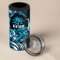 Asut Guam Chamorro 4 in 1 Can Cooler Tumbler Guahan Seal Tattoo LT14 - Polynesian Pride