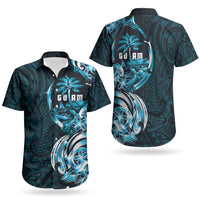 Asut Guam Chamorro Couples Matching Summer Maxi Dress and Hawaiian Shirt Guahan Seal Tattoo LT14 - Polynesian Pride