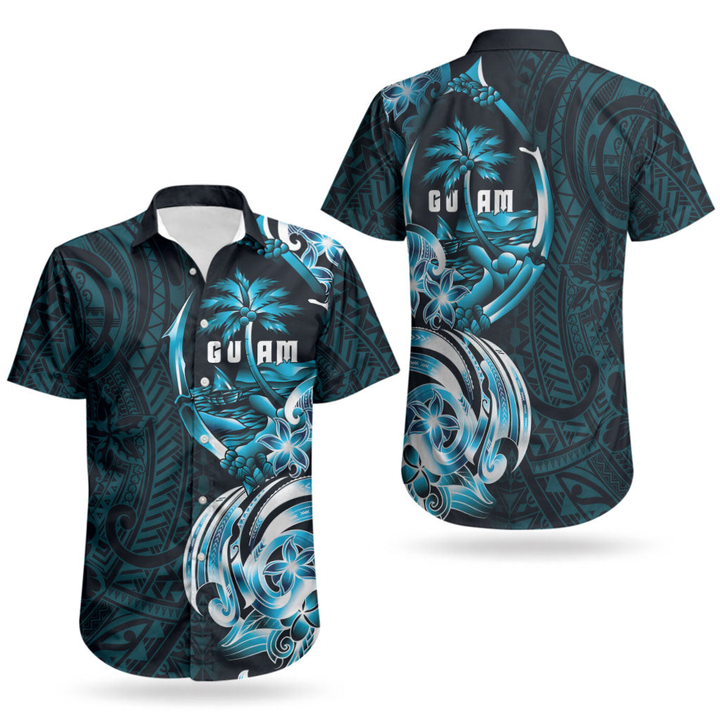 Asut Guam Chamorro Couples Matching Tank Maxi Dress and Hawaiian Shirt Guahan Seal Tattoo LT14 - Polynesian Pride