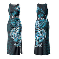 Asut Guam Chamorro Couples Matching Tank Maxi Dress and Hawaiian Shirt Guahan Seal Tattoo LT14 - Polynesian Pride