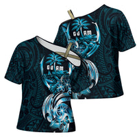 Asut Guam Chamorro Cross Shoulder Shirt Guahan Seal Tattoo LT14 - Polynesian Pride