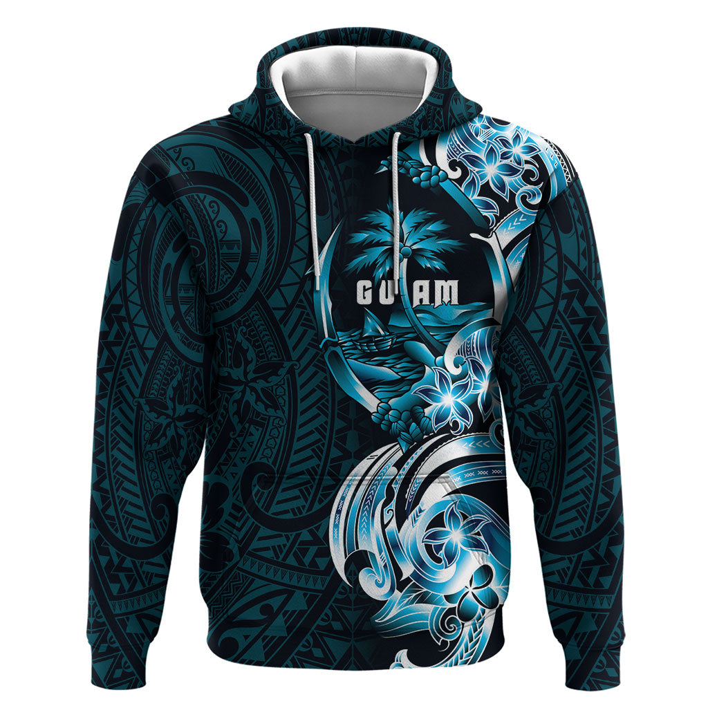 Asut Guam Chamorro Hoodie Guahan Seal Tattoo LT14 Pullover Hoodie Blue - Polynesian Pride