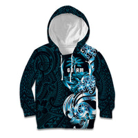 Asut Guam Chamorro Kid Hoodie Guahan Seal Tattoo LT14 Hoodie Blue - Polynesian Pride