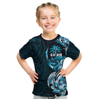 Asut Guam Chamorro Kid T Shirt Guahan Seal Tattoo LT14 Blue - Polynesian Pride