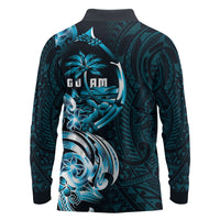 Asut Guam Chamorro Long Sleeve Polo Shirt Guahan Seal Tattoo LT14 - Polynesian Pride