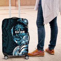 Asut Guam Chamorro Luggage Cover Guahan Seal Tattoo LT14 Blue - Polynesian Pride