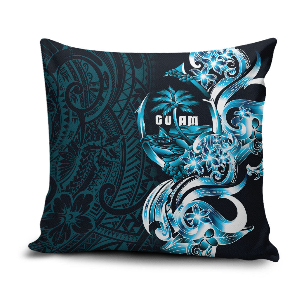 Asut Guam Chamorro Pillow Cover Guahan Seal Tattoo LT14 Blue - Polynesian Pride