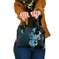 Asut Guam Chamorro Shoulder Handbag Guahan Seal Tattoo LT14 One Size Blue - Polynesian Pride