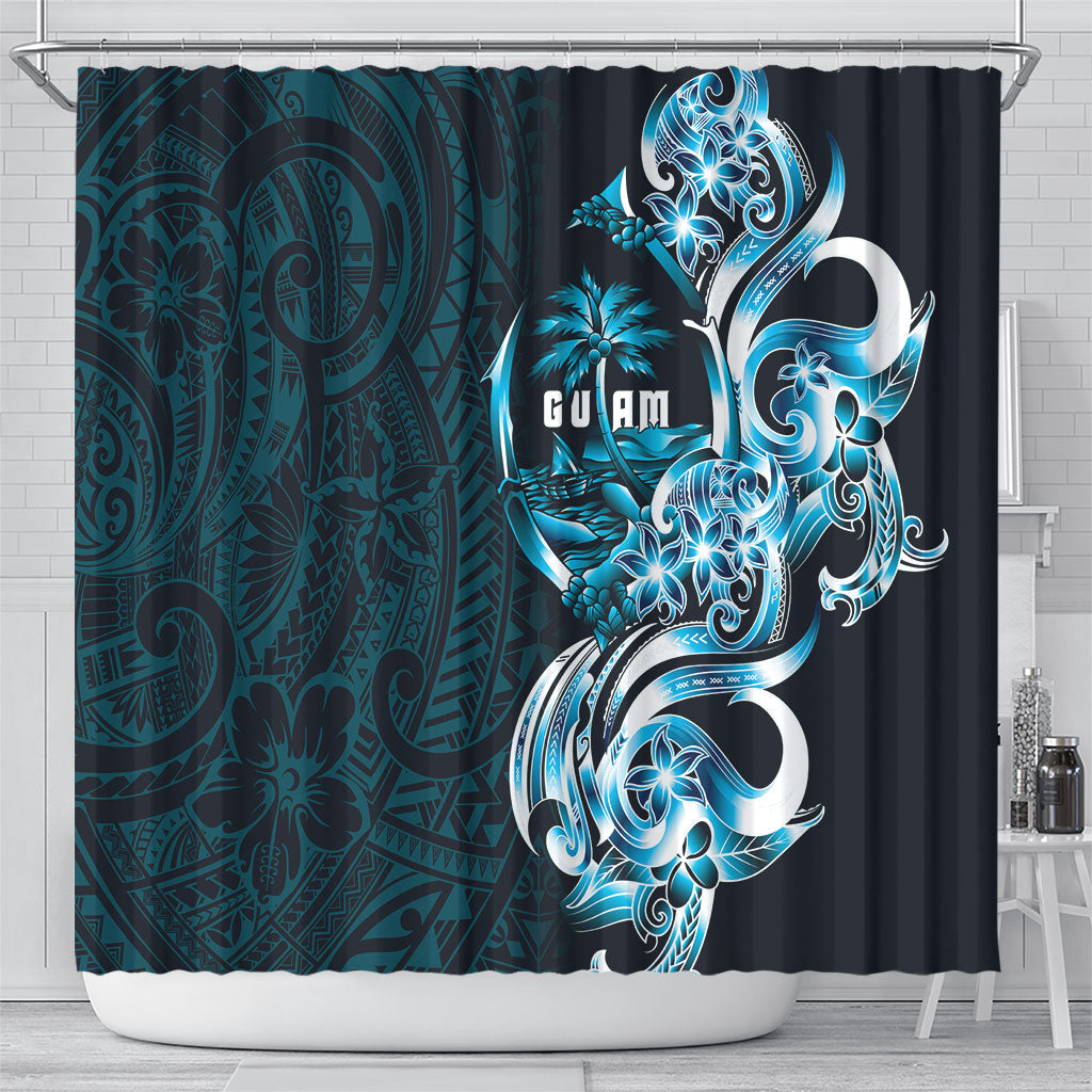Asut Guam Chamorro Shower Curtain Guahan Seal Tattoo LT14 - Polynesian Pride