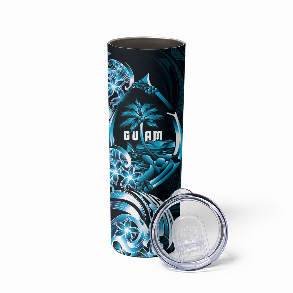 Asut Guam Chamorro Skinny Tumbler Guahan Seal Tattoo LT14 - Polynesian Pride