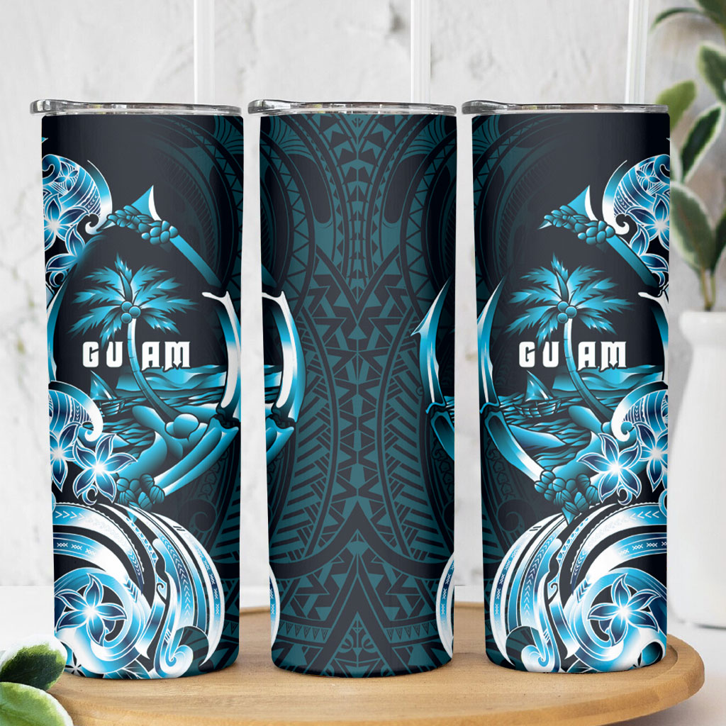 Asut Guam Chamorro Skinny Tumbler Guahan Seal Tattoo LT14 - Polynesian Pride