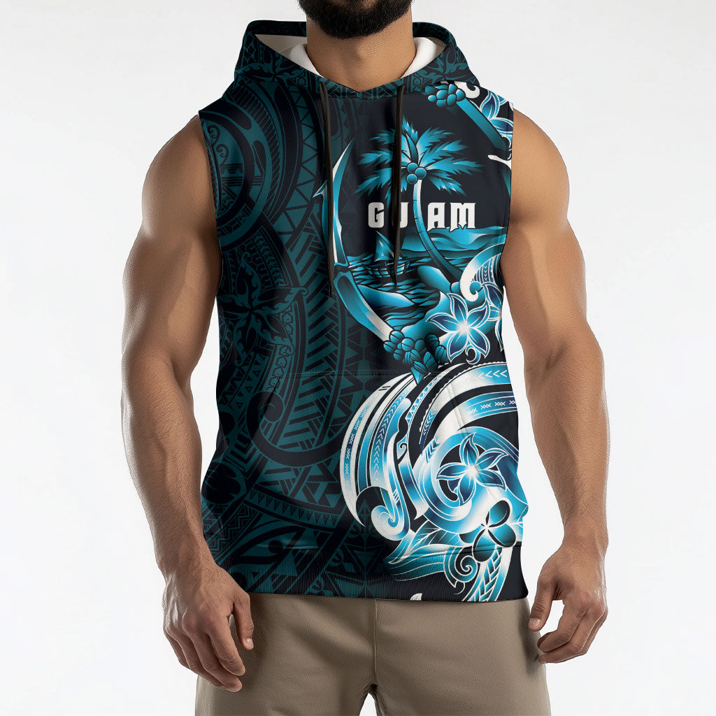 Asut Guam Chamorro Sleeveless Hoodie Guahan Seal Tattoo LT14 - Polynesian Pride