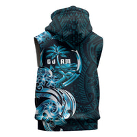 Asut Guam Chamorro Sleeveless Zip Hoodie Guahan Seal Tattoo LT14 - Polynesian Pride