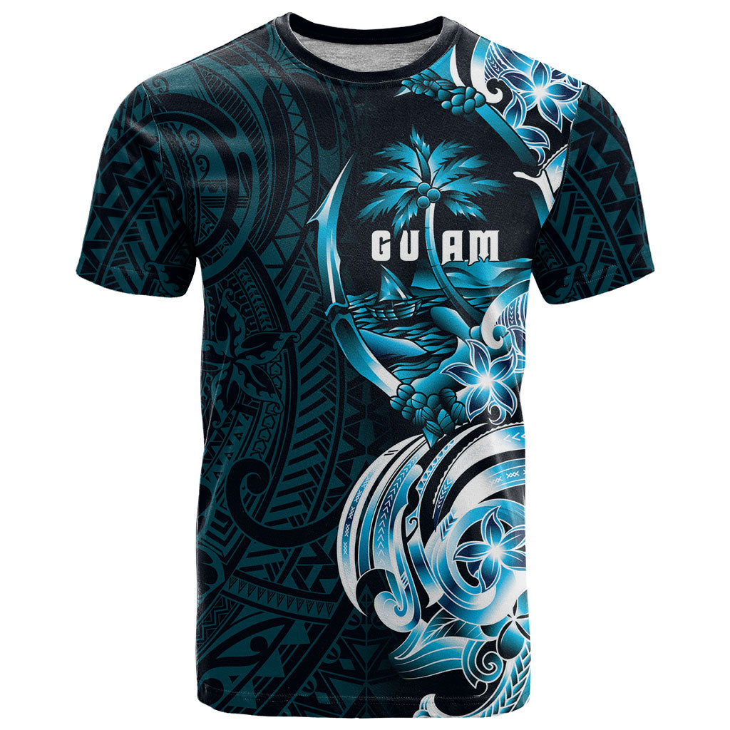 Asut Guam Chamorro T Shirt Guahan Seal Tattoo LT14 Blue - Polynesian Pride