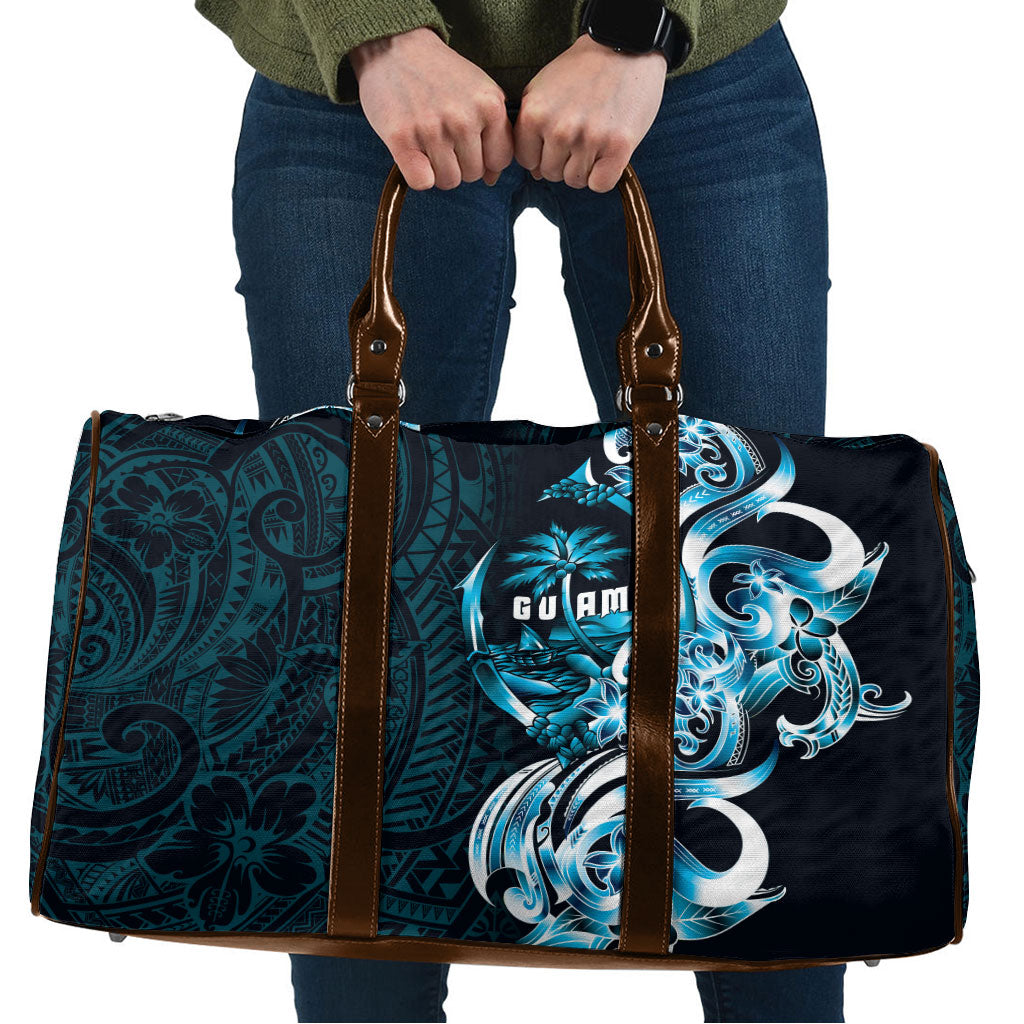 Asut Guam Chamorro Travel Bag Guahan Seal Tattoo LT14 Blue - Polynesian Pride