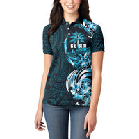 Asut Guam Chamorro Women Polo Shirt Guahan Seal Tattoo LT14 - Polynesian Pride