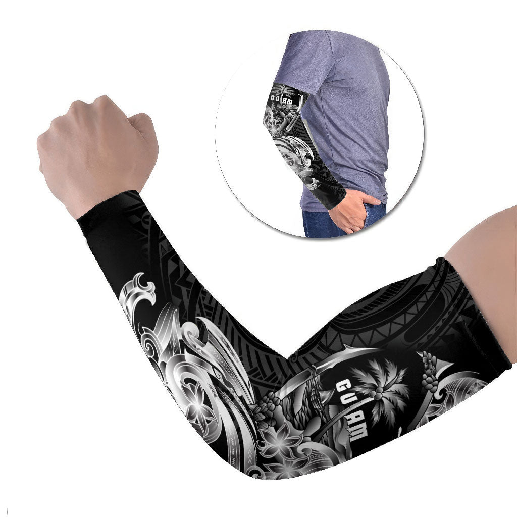 Attelong Guam Chamorro Arm Sleeves Guahan Seal Tattoo LT14 Set of 2 Black - Polynesian Pride