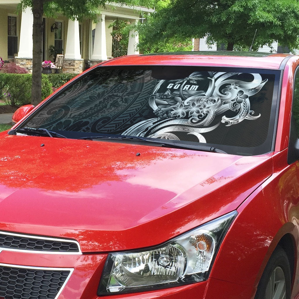 Attelong Guam Chamorro Auto Sun Shade Guahan Seal Tattoo LT14 - Polynesian Pride