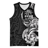 Attelong Guam Chamorro Basketball Jersey Guahan Seal Tattoo LT14 Unisex Black - Polynesian Pride